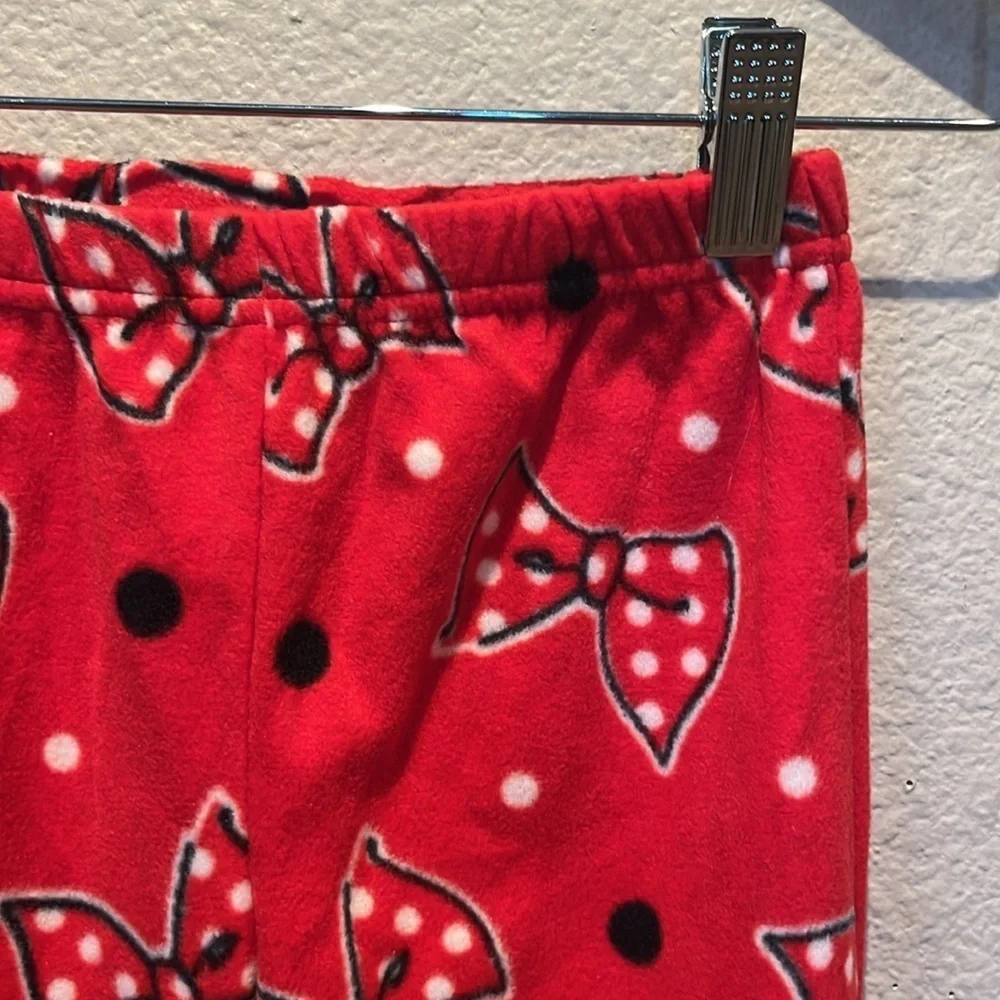 Minnie Mouse Girl’s Red Bow Print Pajama Pants Size 6